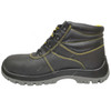 Workman High Ankle Safety Shoes, LZ-10, Leather, Size40, Yellow/Black