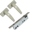 Robustline Door Lever Handle and Lockbody Set, 224, Aluminium, 20MM, Beige, 3 Pcs/Set