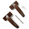 Robustline Door Lever Handle and Lockbody Set, 224, Aluminium, 20MM, Brown, 3 Pcs/Set