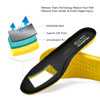 Safetoe Shoes Insoles, J-008, Memory Foam, 4.5-5.5MM Thk, Size38, Black/Yellow