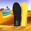Safetoe Shoes Insoles, J-008, Memory Foam, 4.5-5.5MM Thk, Size46, Black/Yellow