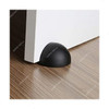 Robustline Half Round Door Stopper With Rubber Bumper, Stainless Steel, Matt Black