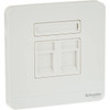 Schneider Electric Electrical Wall Plate, E8332RJS-WE, AvatarOn, 2 Gang, White