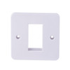 Schneider Electric Moulded Euro Front Plate, GGBL8050, Lisse, 1 Gang, 1 Module, White