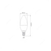 Levin LED Candle Bulb, 10730, 6W, E14, IP20, 600 LM, 3000K, Warm White