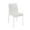 Nilkamal Novella 07 Armless Chair, Plastic/Stainless Steel, 110 Kg Weight Capacity, Milky White