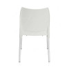 Nilkamal Novella 07 Armless Chair, Plastic/Stainless Steel, 110 Kg Weight Capacity, Milky White