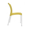 Nilkamal Novella 07 Armless Chair, Plastic/Stainless Steel, 110 Kg Weight Capacity, Yellow