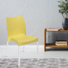 Nilkamal Novella 07 Armless Chair, Plastic/Stainless Steel, 110 Kg Weight Capacity, Yellow