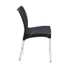 Nilkamal Novella 07 Armless Chair, Plastic/Stainless Steel, 110 Kg Weight Capacity, Iron Black