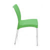 Nilkamal Novella 07 Armless Chair, Plastic/Stainless Steel, 110 Kg Weight Capacity, Green