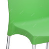 Nilkamal Novella 07 Armless Chair, Plastic/Stainless Steel, 110 Kg Weight Capacity, Green