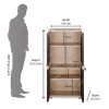 Nilkamal Freedom Mini Medium Freestanding Storage Cabinet, 4 Shelves, Plastic, Weathered Brown/Biscuit