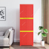 Nilkamal Freedom Mini Large Freestanding Storage Cabinet, 5 Shelves, Plastic, Bright Red/Yellow