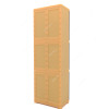 Nilkamal Freedom Mini Large Freestanding Storage Cabinet, 5 Shelves, Plastic, Weathered Brown/Biscuit
