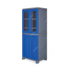 Nilkamal Freedom Big 2 Freestanding Storage Cabinet, 5 Shelves, Plastic, Deep Blue/Grey