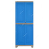 Nilkamal Freedom Big 1 Freestanding Storage Cabinet, 4 Shelves, Plastic, Deep Blue/Grey