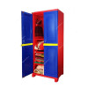 Nilkamal Freedom Big 1 Freestanding Storage Cabinet, 4 Shelves, Plastic, Pepsi Blue/Bright Red
