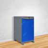 Nilkamal Freedom Small 1 Freestanding Storage Cabinet, 3 Shelves, Plastic, Deep Blue/Grey