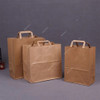 BYFT Disposable Paper Bag With Handle, 100 GSM, L, Brown, 25 Pcs/Pack