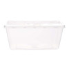 Hotpack Microwaveable Food Container With Lid, PPMC750X3, Polypropylene, Smoky White, 15 Pcs/Pack