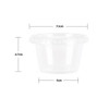 Khaleej Pack Disposable Souffle Cup With Flat Lid, Plastic, 4 Oz, Clear, 100 Pcs/Pack