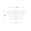 Khaleej Pack Disposable Souffle Cup With Flat Lid, Plastic, 3.25 Oz, Clear, 100 Pcs/Pack