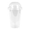 Khaleej Pack Disposable Cup With Dome Lid, PET, 12 Oz, 82MM Dia, Clear, 50 Pcs/Pack