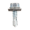 GI Self Drilling Screw With Grey EPDM Bonded Washer, Zinc Plated, Hex Head, M14 Thread Dia x 1 Inch Length, 250 Pcs/Pack