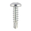 Self Drilling Screw, Zinc Plated, Pan Head, M12 Thread Dia x 1-1/2 Inch Length, 1000 Pcs/Pack