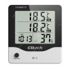 Elitech Indoor/Outdoor Digital Hygrometer Thermometer With Clock And Min/Max Value, BT-3, LCD, AAA, 1.5VDC