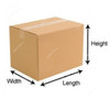 Corrugated Shipping Box, 5 Ply, 53CM Length x 53CM Width x 53CM Height, Brown, 5 Pcs/Pack