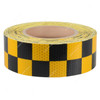 Checkered Reflective Tape, 48MM Width x 50 Mtrs Length, Yellow/Black