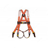 Rigman Full Body Safety Harness and Double Webbing Lanyard With Shock Absorber, RMP100+R200, Fluorescent Orange