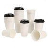Dfac Pack Cup Lid For Hot and Cold Beverages, 12/16 Oz, 1000 Pcs/Carton  -    