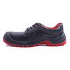 Rns Low Ankle Steel Toe Safety Shoes, 1114, Williams, Size44, Split Leather, Black/Red  -    