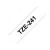 Brother Laminated Labelling Tape Cassette, TZe-241, 18MM Width x 8 Mtrs Length, Black On White