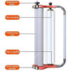 Stretch Wrap Dispenser With Handle, Plastic, 590MM Height x 300MM Width
