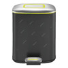 Eko Pedal Trash Bin, SS71K-6, Stainless Steel, 6 Ltrs, Black/Silver