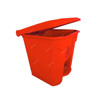 Akc Garbage Bin With Pedal, CHGC05R-30, Plastic, 30 Ltrs, Red