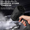 Portable Cordless Battery Powered Turbo Air Blower, 48V, 1x Battery, 1x Charger, Black
