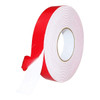 Double Side Foam Tape, 1.5MM Thk, 24MM Width x 30 Mtrs Length, White/Red