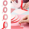 Double Side Foam Tape, 1.5MM Thk, 24MM Width x 30 Mtrs Length, White/Red