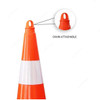 Evelux Unbreakable Traffic Cone, 12325-TK-R2, PVC, 90CM Height, 38.5 x 38.5CM Base Size, Orange