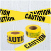 Traffic Safety Adhesive Caution Warning Tape, WRN3100M-CY, 3 Inch Width x 100 Mtrs Length, Yellow