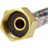 Biella SS Mesh Braided Water Heater Hose With 1/2 Inch Brass Female to Female Threaded Nut, 90CM Length