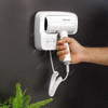 Geepas Wall Mounted Hair Dryer, GHD86073, 1200W, White