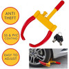Anti Theft Wheel Lock Clamp, Stainless Steel, Red/Yellow