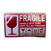 Fragile Warning Sticker, 50MM Width x 90MM Length, Red, 500 Pcs/Roll