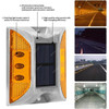 LED Solar Road Stud, Aluminium, 2.5CM Height x 10.5CM Width x 12.5CM Length, Yellow